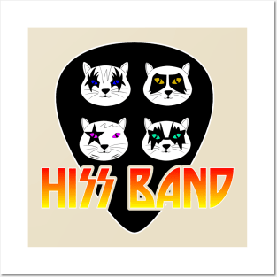 Hiss Cat Funny Cats Kittens Rock Music Cat Lover Hiss Posters and Art